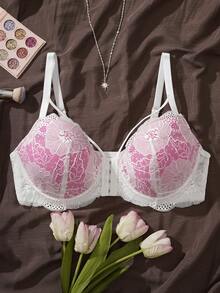 Plus Size Women's Fashion Supportive Underwire Bra, Comfortable For Daily Wear - Multicolor - View 7