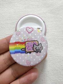 1 件 4.4 厘米/1.73 英寸图案别针徽章、纽扣别针，适合固定在衣服、包包、背包上，可作为送给朋友和家人的有趣礼物 - 彩色 - 查看 5