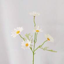 1PC/6pcs Realistic Daisy Artificial Flowers - Lifelike Chamomile Bouquet For Wedding/Home Decor, Mother's Day Gift & Party Arrangements