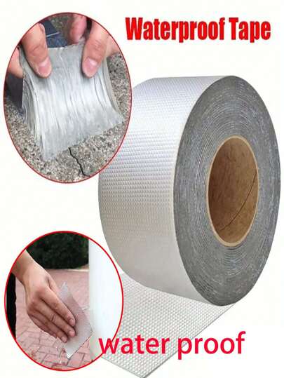 1 rotolo di nastro butilico, nastro impermeabile, nastro resistente alle crepe per tetti antifuga, materiale termoisolante, super adesivo adatto per tetti, pavimenti, industria, pareti ecc.