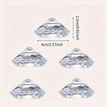 1/5/10 Stücke/Set Acryl Hochzeitsdekoration Diamant Sitzclip, Kunststoffkristall Nummernkarten Halter, Bankett Platzkarten Halter, Diamant Visitenkarten Halter
