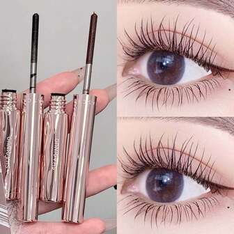 SHAQINUO 卷翘纤长睫毛膏，防晕染，浓密纤长睫毛，持久定型，质地细腻顺滑，防水防汗，打造精致向日葵睫毛妆