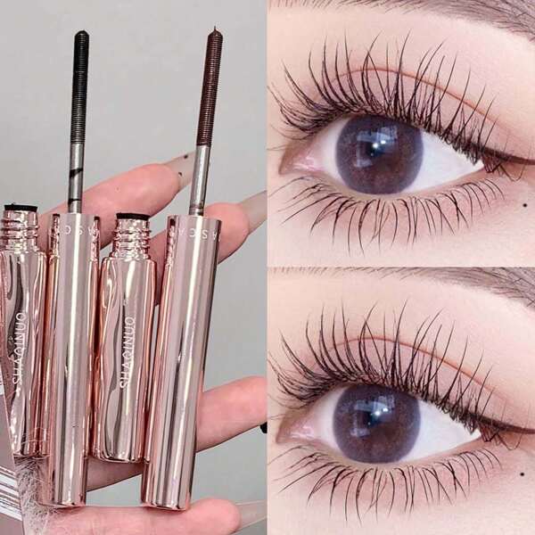SHAQINUO Curling Lengthening Mascara, Smudge-Proof, Dense & Elongated Lashes, Long-Lasting Hold, Fine & Smooth Texture, Waterproof & Sweatproof, Crafting Delicate Sunflower Lash Makeup