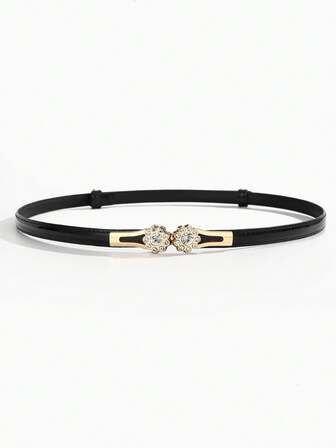 Party Rhinestone Detail Skinny Belt Summer, School Fall, Autumn, Halloween