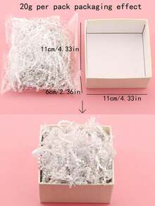 1pc Shiny Crinkle Paper Confetti, 25g/50g, Rainbow Colors, Gift Box Filler, Ideal For Gift Packaging,Christmas - Multicolor - View 5