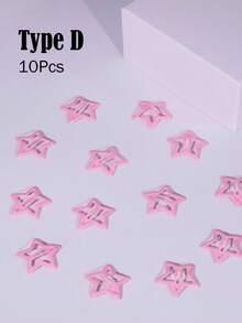 Multiple Color Combinations - 10/20/60/100pcs Colorful Oil Drop Shiny Star Hairpins, Adorable Versatile Summer Hair Clips Claw Clips Hair Slide Hair Barrettes - Multicolor - View 26