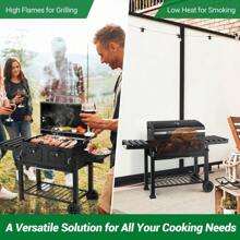 Heavy-Duty Oversize Charcoal Gril Garden Outdoor Liftable BBQ Picnics