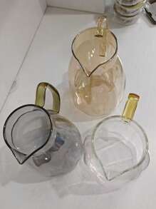 1pc Luxury Glass Cold Water Pot Set,Household High Temperature Boiling Water & Iced Tea Glass Kettle, Cucumber Shaped Water Pitcher