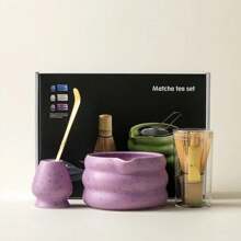 Coffret à thé matcha, comprenant un contenant de poudre de matcha, un bol à matcha avec bec verseur, boîte cadeau pour la rentrée des classes