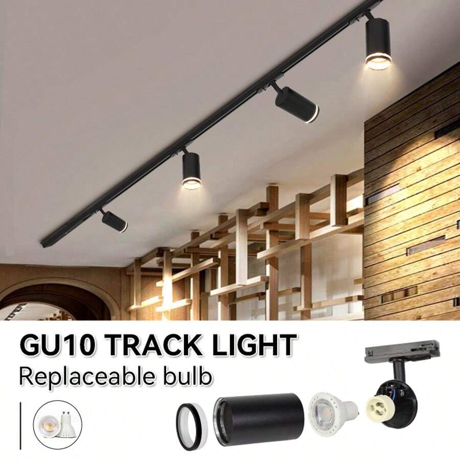 （套装）3个/4个/6个LED吸顶灯 GU10吊灯，可更换灯泡 110V-220V轨道灯，嵌入式射灯，适用于家居装饰卧室吊灯壁灯