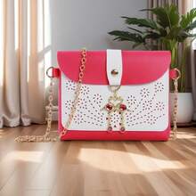 Ladies' Shoulder Bag, Crossbody Bag, Detachable Shoulder Strap - Hot Pink - View 1