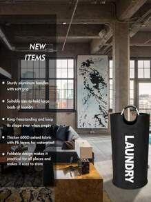 1pc Large Laundry Basket, Foldable Laundry Bag, Free-Standing Tall Laundry Basket, Foldable Laundry Basket, Suitable For Dorm, Home, Travel (Multi-Color Optional) Oxford Cloth Dirty Laundry Basket Storage Basket Dirty Laundry Basket Aluminum Ring Handheld Collapsible Storage Bag Dirty Laundry Storage Basketlaundry Hamper,Washing Basketbathroom Organizer,Basket,Storage Basket,Foldable Laundry Basket