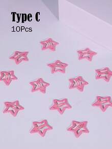 Multiple Color Combinations - 10/20/60/100pcs Colorful Oil Drop Shiny Star Hairpins, Adorable Versatile Summer Hair Clips Claw Clips Hair Slide Hair Barrettes - Multicolor - View 16