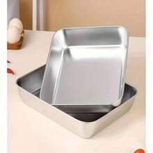 Stainless Steel Rectangular Baking Pans, Square Shape, Non-Stick, Durable, For Tiramisu, Lasagna, And Desserts