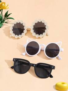 3pcs Fashion Glasses Set For Boys And Girls, Normal Glasses For Daily Decorative Use - Multicolor - View 3