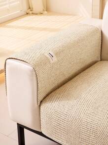1pc Linen-Like Fabric Sofa Cover, Modern Minimalist Sofa Protector Slipcover, Suitable For Living Room, Bedroom, Office, Fits Armchair, 2/3/4-Seat Sofa And Sectional, All Seasons