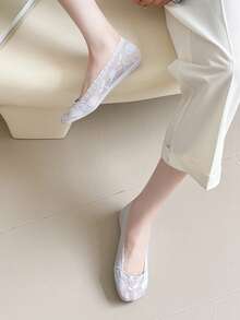 Lace Boat Socks That Don'T Fall Off Women's Socks That Absorb Sweat In Summer Invisible Boat Socks That Are Breathable In Spring And Summer Bottom Low Vamp Thin Socks - Multicolor - View 8