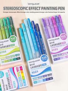 1 Set Of 94pcs Neutral Pen , Including 40 Pcs Burst Flash Color Neutral Pen And 54pcs Acrylic 3D Painting Gel Pens, Large Capacity, 1.0mm Stainless Steel Bullet Tip Design, Smooth Ink Flow,Suitable For Students Drawing, Highlighting,Note-Taking Back To School