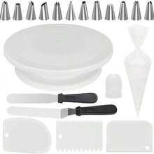 68-Piece Cake Decorating Set White/Silver - White - View 1