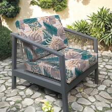 2/4/6 szt. Rozciągliwe pokrowce na poduszki ogrodowe, pasujące do pokrowców na sofę zewnętrzną, pokrowce na sofę ogrodową, pokrowce na meble nadające się do prania w pralce - Wielokolorowe - Zobacz 4