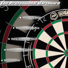 WIN.MAX 18" Professional Dartboard Set, Metal Spider Web Sisal Dartboard With Compressed High-Density Sisal Board, Durable And Tear-Resistant, Rotating Number Ring, Includes 6 Steel Tip Darts, Competition And Training Dartboard, Suitable For Home/Bar/Club - Multicolor - View 5