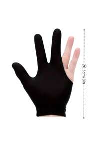 5 Piezas Guantes de billar abiertos de 3 dedos, guantes antideslizantes para snooker y billar, accesorios deportivos transpirables para el billar y fitness