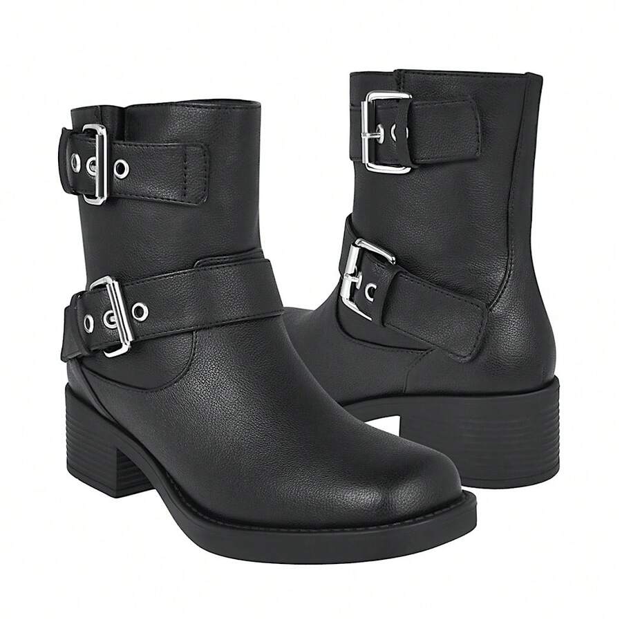 BOTINES DAMA NOMADAS 66102 SIMIPIEL NEGRO - Negro - Ver 1
