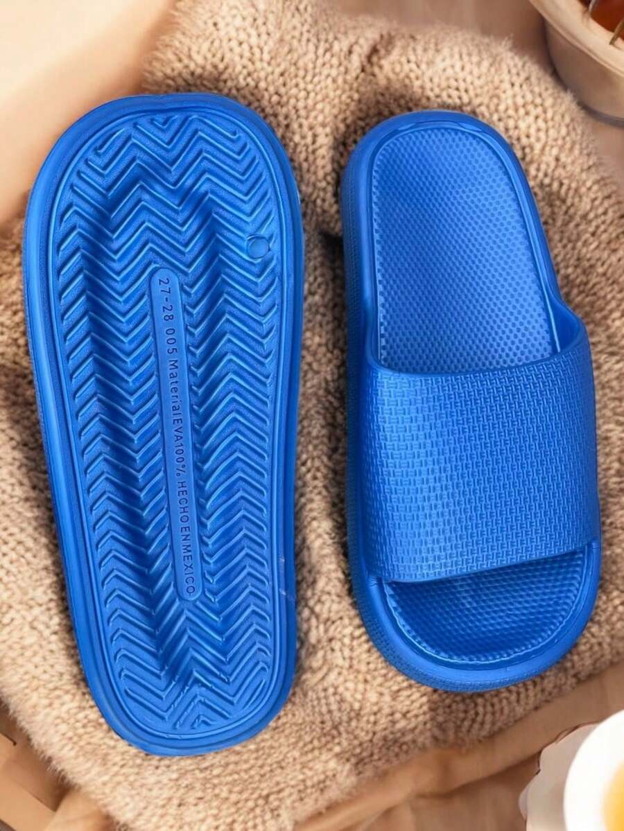Sandalias Slide para mujer, sandalias gruesas y de buena calidad para mujeres, sandalias de suela ancho - Azul Marino - Ver 1
