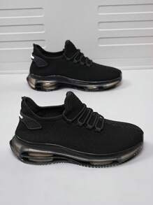 Men's Breathable Mesh Lace-Up Running Shoes, Outdoor Fashion Sports Sneakers