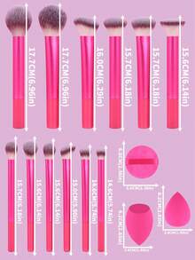 15支/13支/11支/8支/6支化妆刷套装,包含散粉刷、腮红刷、高光刷、眼影刷、睫毛刷、眼线刷、斜角美妆蛋、圆形美妆蛋、圆形粉扑、三角粉扑、散粉三角海绵、粉底液晕染海绵,美妆工具,化妆刷套装,化妆刷套装,化妆刷套装,全套化妆刷,化妆刷套装,化妆刷套装,化妆礼盒,赠品,专业化妆刷,全套化妆刷 - 酒紅色 - 查看 8