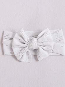 1 件装柔软薄款婴儿宽边头带儿童蕾丝头带蝴蝶结发饰婴儿头带 - 彩色 - 查看 10