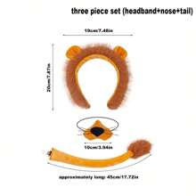 1pc King Of The Forest Big Lion Headband, Animal Lion Ears Headband, Costume Prop Lion Headband, Lion Ears Headband, Animal Cow Ears Headband, Animal Sheep Ears Headband - Suitable For Halloween, Christmas Costumes