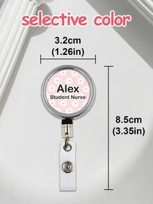 Customized Name Badge Roll Holder With ID Clip, Suitable For Nurses, Nursing Students, Teachers, Doctors, Medical Assistants, Etc. - Multicolor - View 11