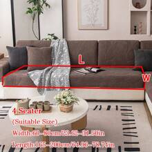 1 Stück Plüsch Jacquard rutschfeste Anti-Splash Sofasitzüberzug, weich und hautfreundlicher moderner Stil elastischer Sofahusse, geeignet für alle Jahreszeiten, hundesicher, passend für L-förmige Kombinations-Sofas und 1/2/3/4-Sitzer-Sofas (einzeln verkauft)
