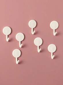 1/10/20 piezas Ganchos de pared autoadhesivos negros, ganchos para puerta sin daños para colgar ropa, ganchos adhesivos fuertes para decoración del hogar, baño, organizador de baño, decoración de otoño, de vuelta a la escuela