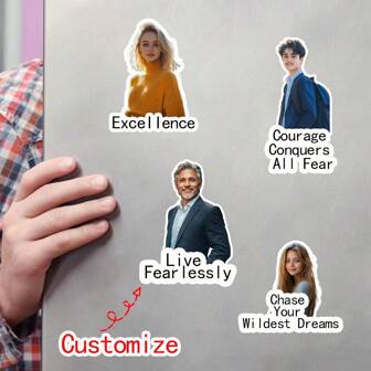 Customized Photo Stickers, Personalized Stickers, Face Stickers, Custom Logo Stickers, Children's Birthday Party Photo Stickers, Party Sponsors, Water Bottle, Laptop Stickers,Graphic Print
