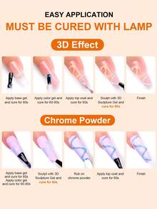 TWOING 2瓶装3D美甲造型凝胶 - 雕塑塑形凝胶，适用于DIY美甲设计，完美适用于彩绘、3D装饰和圣诞美甲，是秋冬季美甲的理想之选。 - 無色 - 查看 8