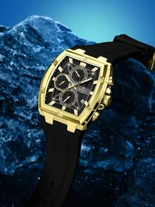 REWARD Men's Quartz Watch Luminous Hands & Date, Sporty Casual Analog Display, Quartz Movement, Silicone Band - one-size - View 7