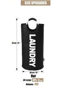1pc Large Laundry Basket, Foldable Laundry Bag, Free-Standing Tall Laundry Basket, Foldable Laundry Basket, Suitable For Dorm, Home, Travel (Multi-Color Optional) Oxford Cloth Dirty Laundry Basket Storage Basket Dirty Laundry Basket Aluminum Ring Handheld Collapsible Storage Bag Dirty Laundry Storage Basketlaundry Hamper,Washing Basketbathroom Organizer,Basket,Storage Basket,Foldable Laundry Basket