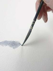 1#-3#黑檀木杆金属管尼龙刷毛画笔，尼龙刷毛弹性好，圆头设计适合多种画法，专业级水彩画用品，适合美术生，专业工具拖把刷毛刷，母亲节，妈妈的礼物，返校，学校用品 - 黑色 - 查看 8