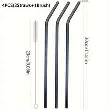 4/7/10PCS 彩色长吸管和吸管刷，可更换吸管适用于 40 盎司旅行杯，可重复使用的杯子长吸管（带吸管刷），304 不锈钢吸管适用于雪糕/冰咖啡/果汁等，可用洗碗机清洗，适用于户外、露营 - 幻彩 - 查看 15