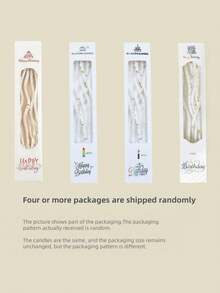 6 cái/12 cái Nến bánh màu trắng gợn sóng, Nến sinh nhật, Đồ trang trí bánh, Đồ trang trí bánh, Vật dụng làm bánh - trắng - Xem 5