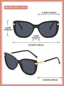 LALAMOLI LALAMOLI Katzenauge Vollrand Modebrillen, für Outdoor, Strand, Party, Urlaubsgeschenk für Sommer Strandurlaub, Outdoor, Reisen