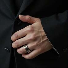 Personalized Silvery Rings For Men, Personalized Promise Ring For Men, Gift For Boyfriend, Promise Ring For Him, Promise Ring For Him, Custom Men Ring,1pc