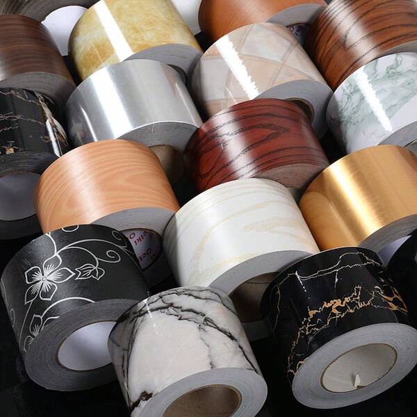 10m de zócalo autoadhesivo impermeable que se pega a la superficie de la pared y el suelo para la decoración del muro y el suelo, incluye ribete de rodapié, línea de pie y línea de esquina