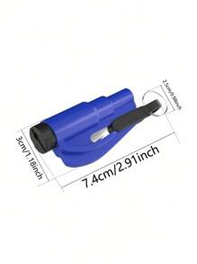 1 Stück 2-in-1 Mini Autofensterbrecher und Gurtschneider (zufällige Farbe)