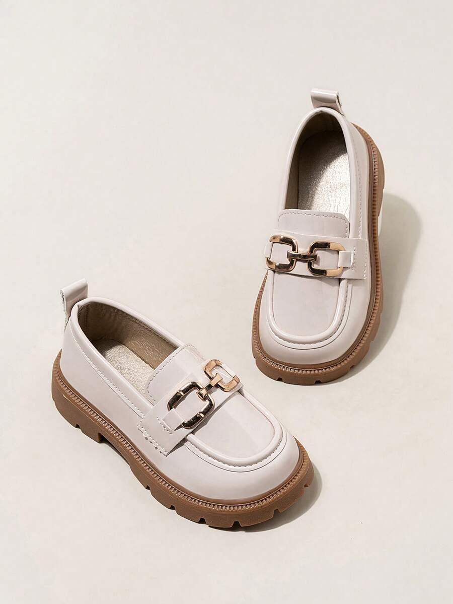 1 par de mocasines planos ligeros y sencillos para niñas, estilo princesa británico, para todas las estaciones