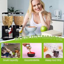 3 pezzi Dispenser per la stagione di laurea: grande capacità, facile da usare, set dispenser per cereali 3 in 1 - contenitori sigillati per cereali, riso e avena con misurazione precisa, perfetto per organizzatori per colazione e spuntino in cucina
