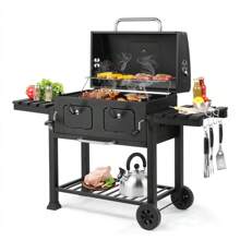 Heavy-Duty Oversize Charcoal Gril Garden Outdoor Liftable BBQ Picnics