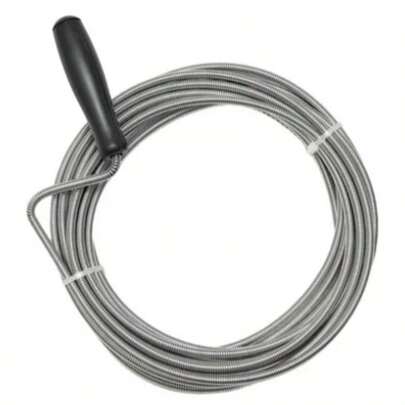 1 pieza de destapador de tuberías con diseño en espiral accionado manualmente con gancho de limpieza - Herramienta multifuncional de limpieza de tuberías, adecuada para cocina, baño y inodoro